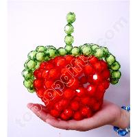 3 D Beaded Apple Acrylic Beads Fruit Decoration