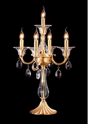 Indoor Light Crystal Chandelier Gold Modern Desk Lamp