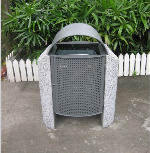 Outdoor Steel Dustbin, Trash Receptacle, Trash Bin, Garbage Bin, Litter Bin