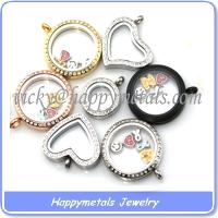 wholesale stylish glass open lanyar floating charm locket pendant