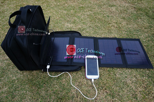 Portable Folding Mobile Phone Solar Charger Pack Bag With 20 Watt Solar Panel