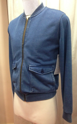 Men's Indigo Zip Up Jacket