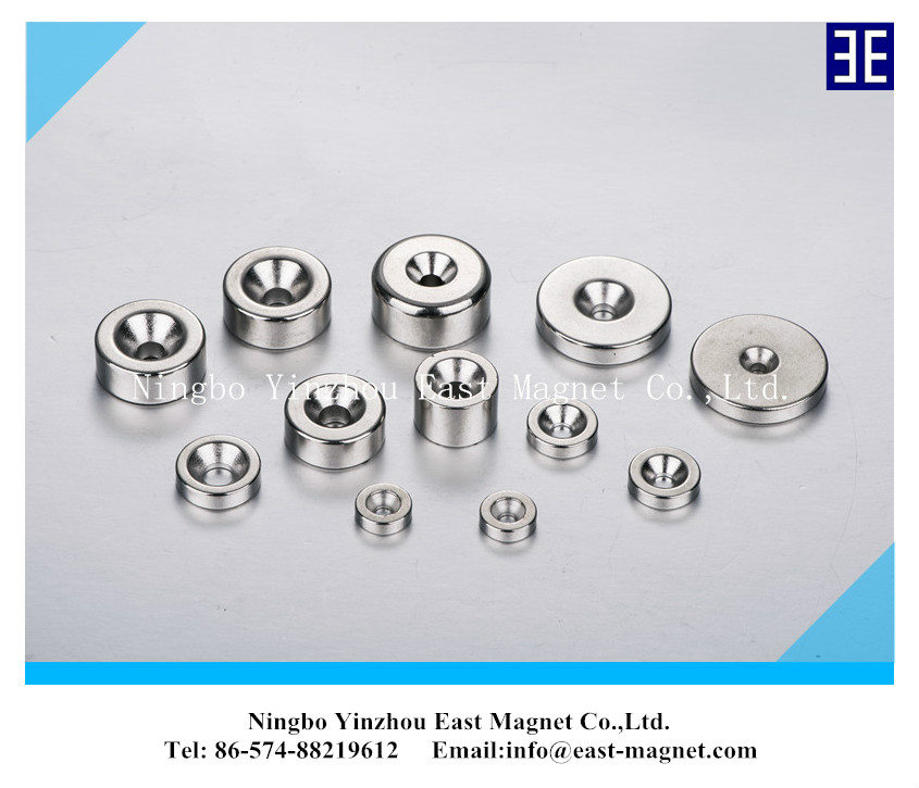 High Performance Countersunk Ring Sintered NdFeB Magnets