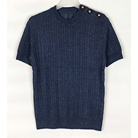 Short Sleeve Top with Shoulder Buttons
