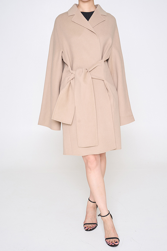 LADIES DOUBLE FACE LIGHTWEIGHT HANDSTITCH LONG COAT