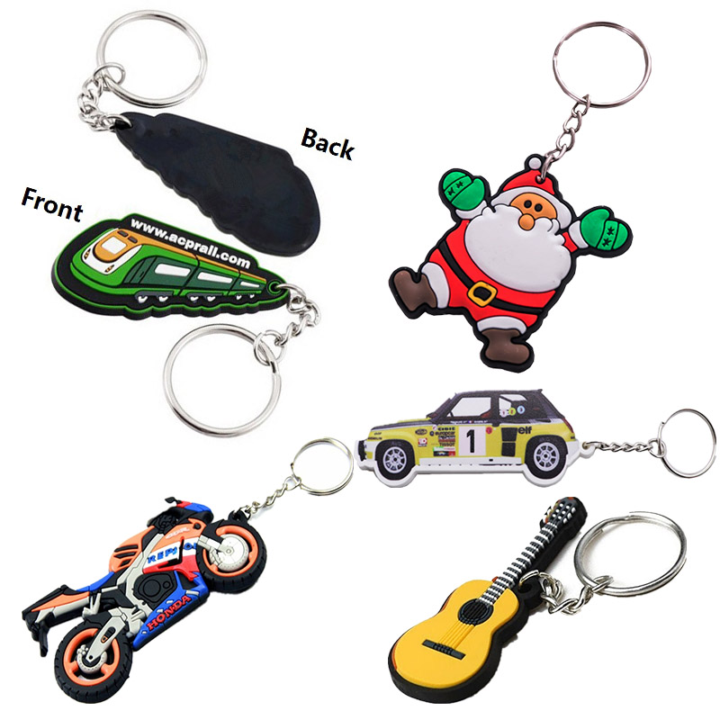 Custom 2d 3d soft pvc keychains anime rubber keychain for promotion gift