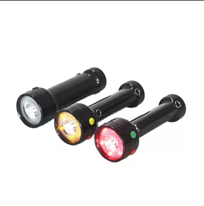 railway signal torch /railway signal torch flashlight/tricolour torch light railway signal