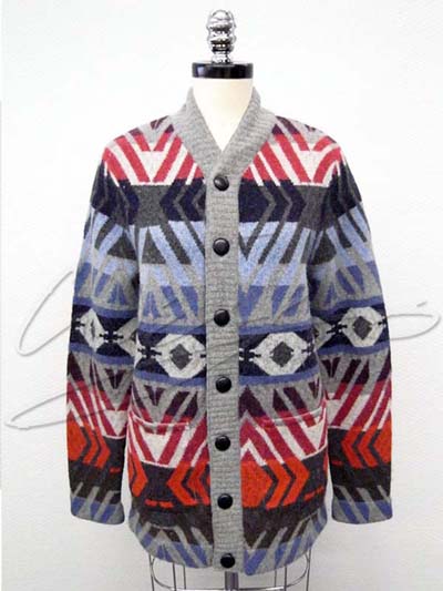 Geometric Jacquard Coat