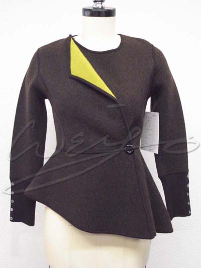 Boiled Wool Peplum Jacket