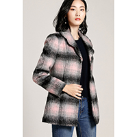 Abbie Pink Checker Coat