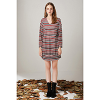 Jewel Horizontal Striped Dress