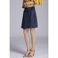 Rosana Tie Knot Denim Skirt