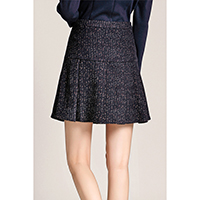 Ellie Pleated Wool Skirt