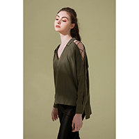 Esta Lace Up Shoulder Top
