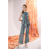Betsy High-neck Top / Betsy Wide-leg Pants