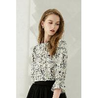 Camden Letter Printed Ruffle Sleeve Top
