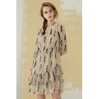 Yaf Smocking Ruffle Dress
