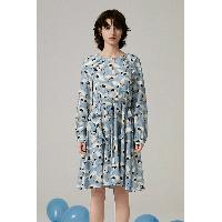 Nerak Japanese Cranes Ruffle Dress