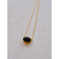 Oval Onyx Necklace
