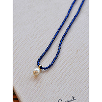 Blue Crystal with Freshwater Pearl Necklace