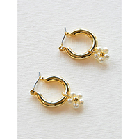 Pearl in a Flower Earrings