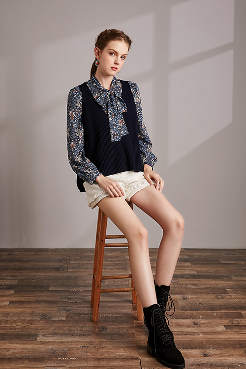 Navy Knit Vest