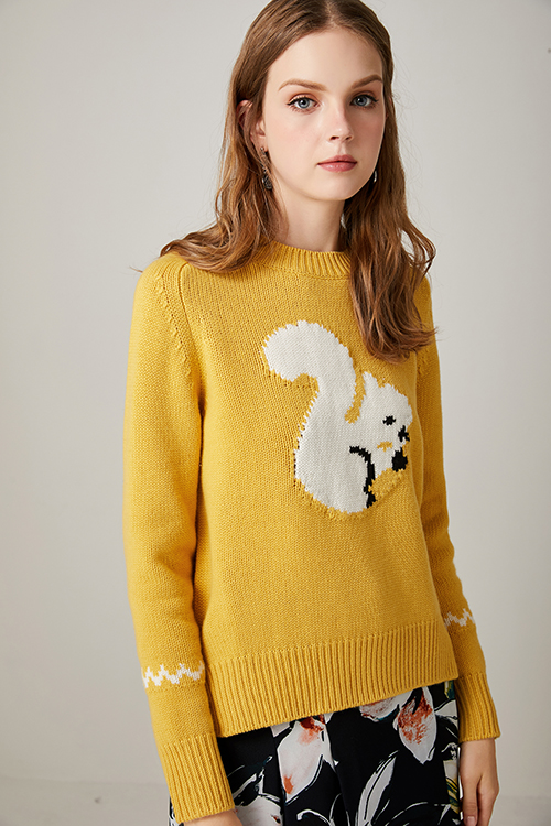 Squirrel Yellow Sweater