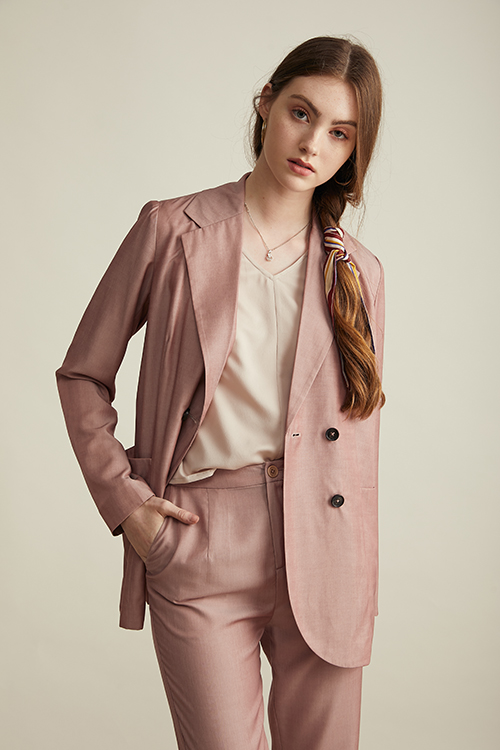 Kyla Pink Boyfriend Jacket / Kyla Pink Classic Pants