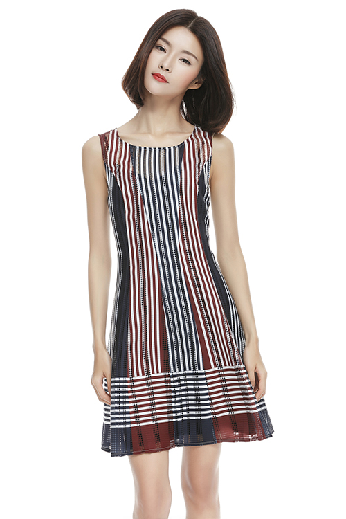 Glynis Organza Strip Dress