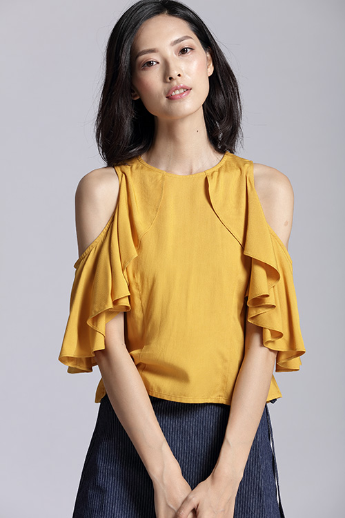 Gilah Ruffle Sleeve Top