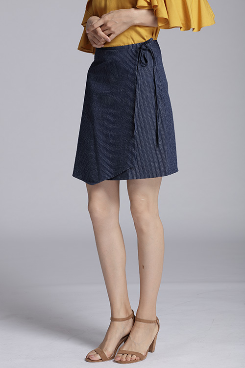 Rosana Tie Knot Denim Skirt