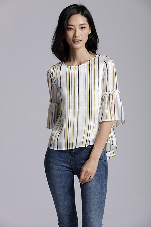 Haley Vertical Stripe Top