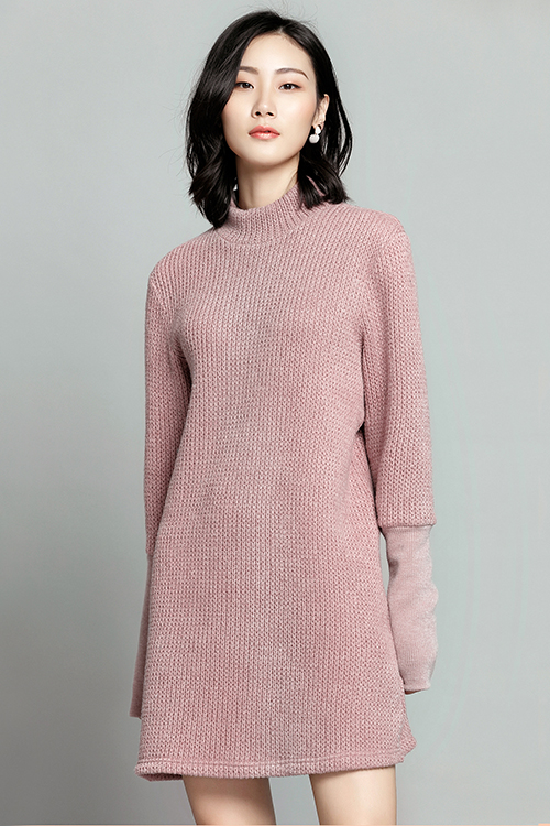 Bernice Pink Knit Dress
