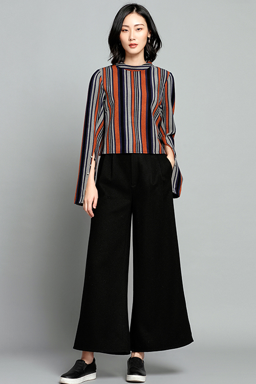 Mina Stripe Open Sleeve Top/Mina Big Pants