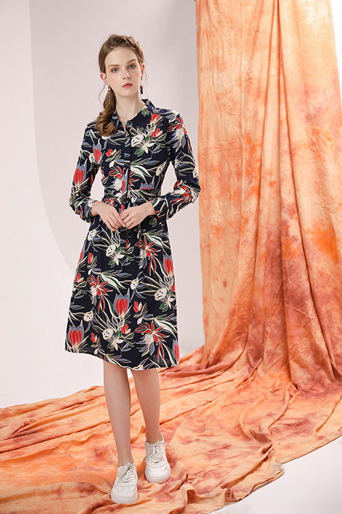 Marcia Floral Shirt Dress