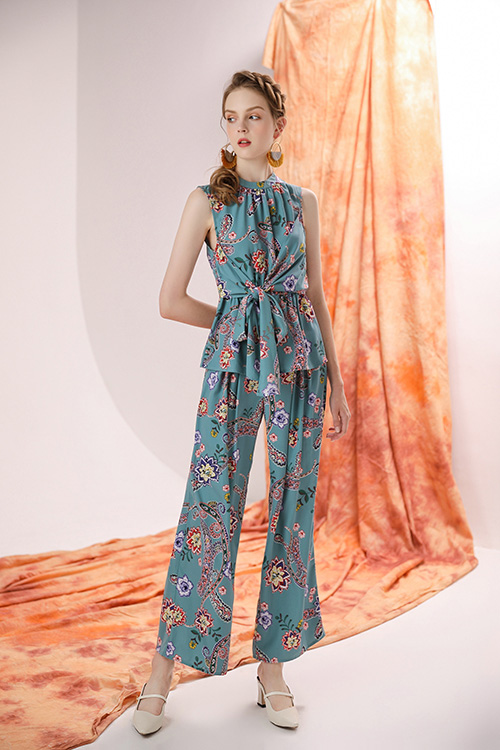 Betsy High-neck Top / Betsy Wide-leg Pants