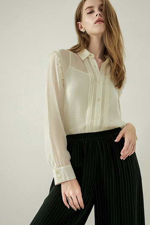 Salche Front Pleated Shirt