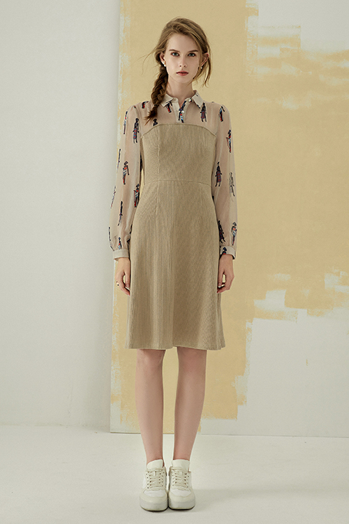 Yaf Fake Two Piece Knit Dress