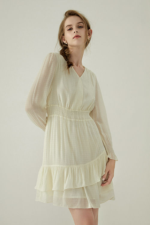 Salche Smocking Ruffle Dress