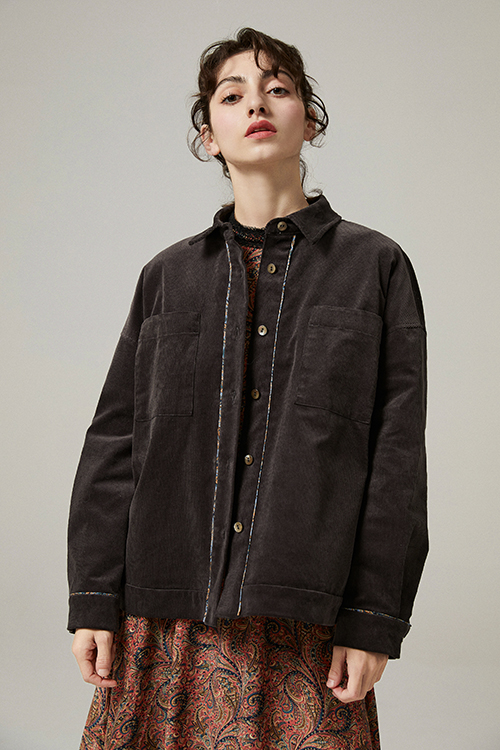 Ecila Cotton Corduroy Oversized Jacket
