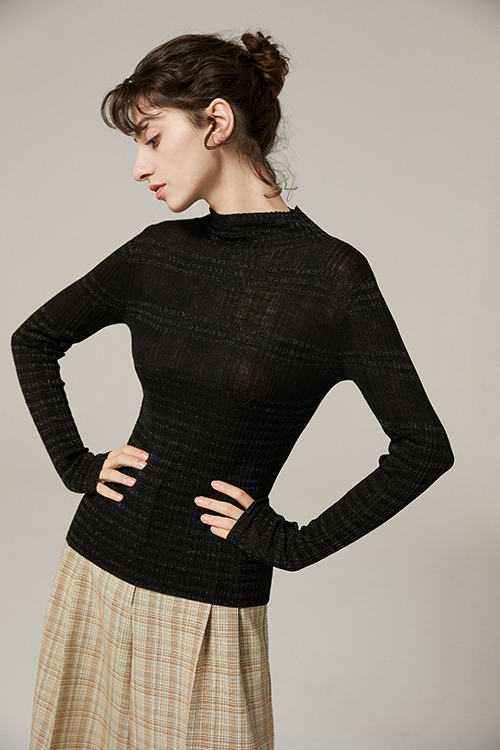 Merino Wool Basic Knit - Black