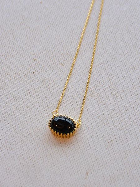 Oval Onyx Necklace