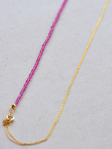 Garnet Crystal Gold Necklace