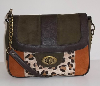 Fake Suede Shoulder Bag