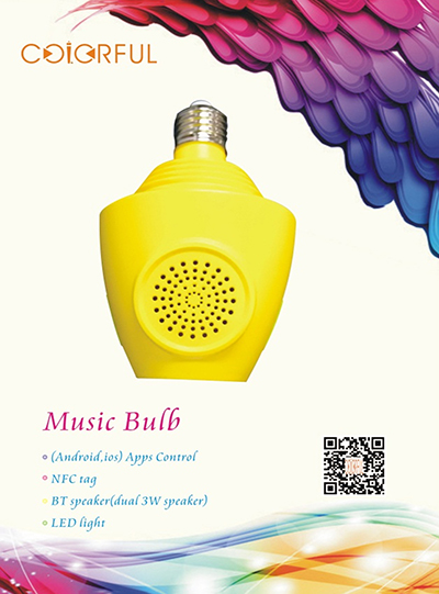 BT Music Bulb with Apps Control ( NFC control light ON / OFF )