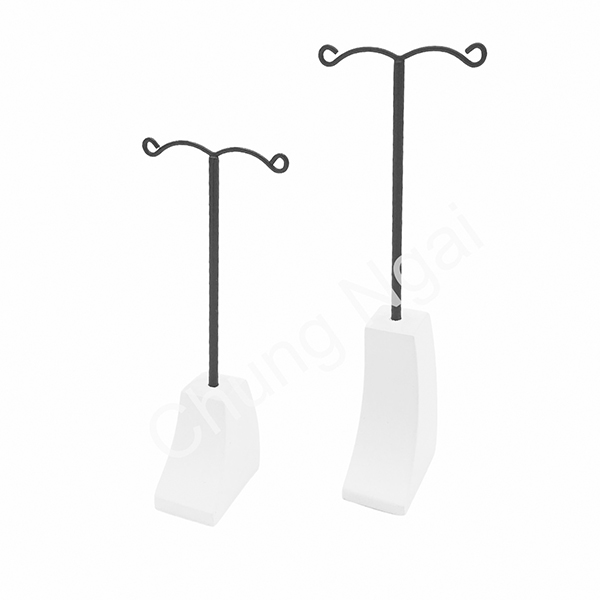 White & Black Metal Earring Stand