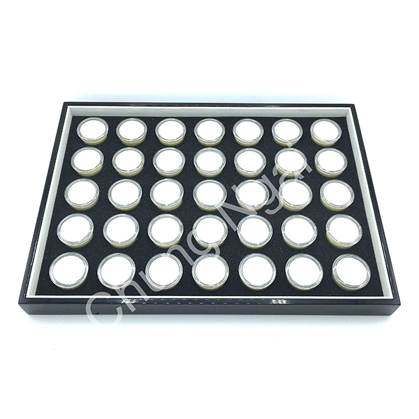 Black Gemstone Display Tray (Round)