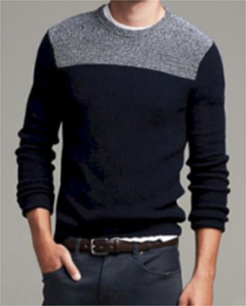 Men's Sweater with Contrast Color