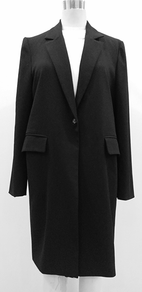 Ladies' Woven Long Coat in Loose Fit