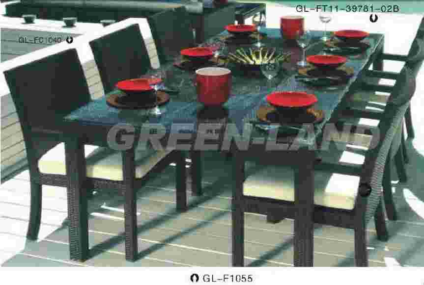 Pe Rattan Furniture Dining Set Gl-f1055